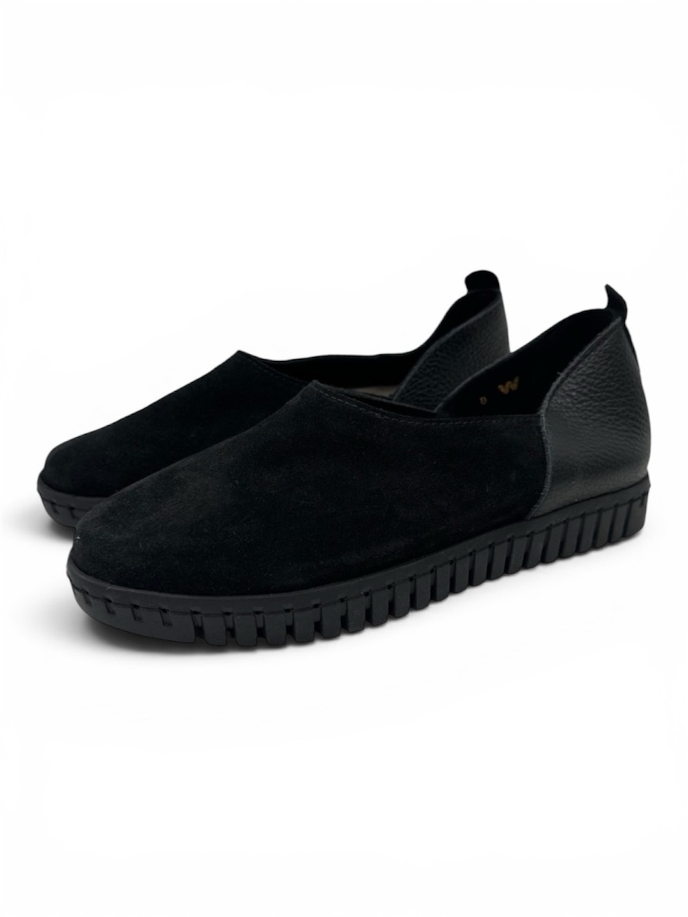 Bendy by Ashbury Skies Black Suede Leather Slip On Shoes 8